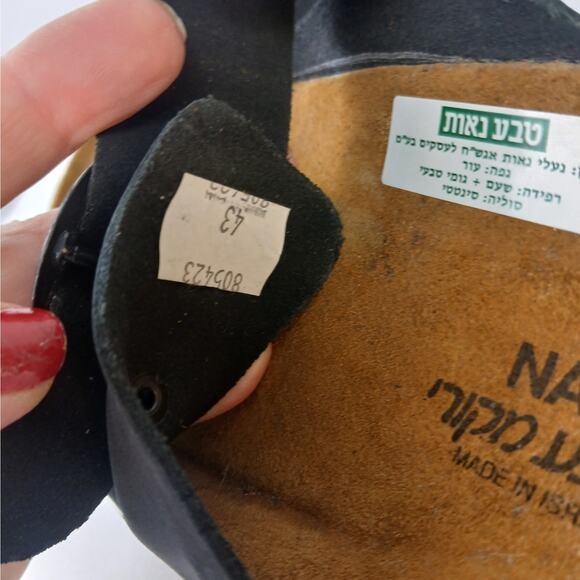 NAOT Santa Barbara Men\'s SZ 43/10 Cork Bed Slide Sandals Oily Midnight Suede NEW main image 5